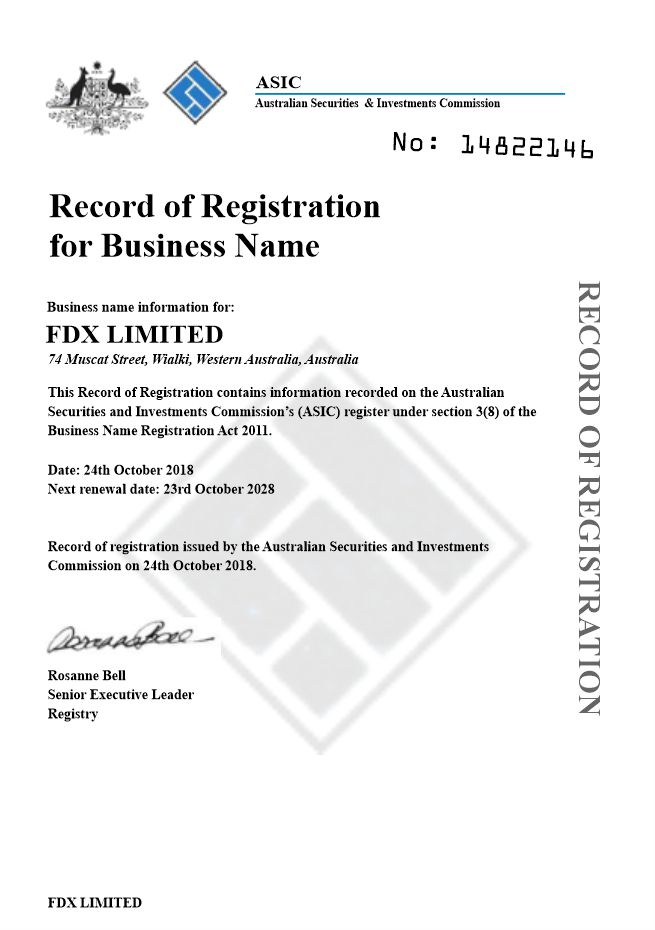 fdxlimited.com  certificate